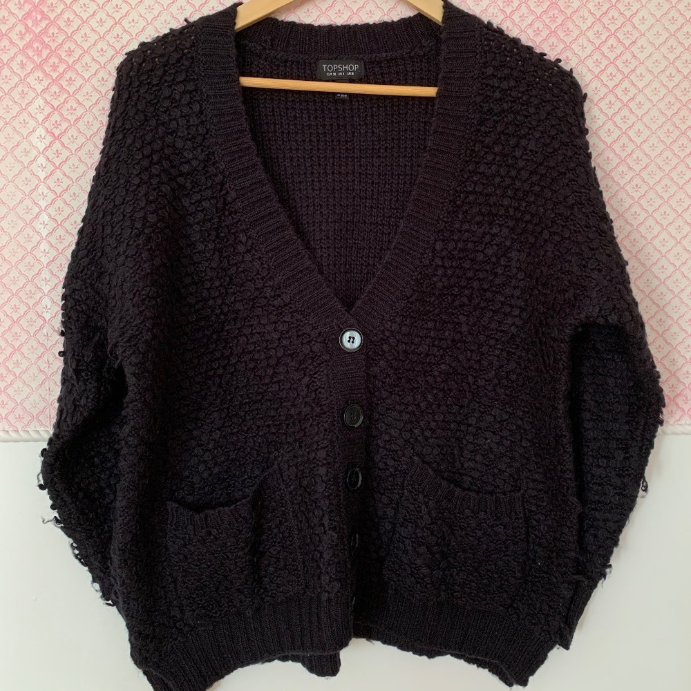 NAVY BLUE CARDIGAN SWEATER